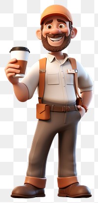 PNG  Holding cartoon coffee cup. AI generated Image by rawpixel.