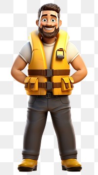 PNG Lifejacket yellow adult vest. AI generated Image by rawpixel.