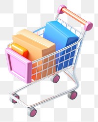 PNG Shopping cart toy transparent background