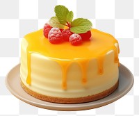 PNG Cake cheesecake dessert cream transparent background