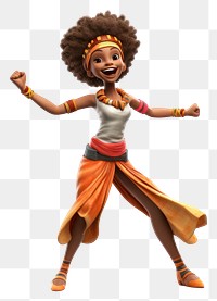 PNG Dancing cartoon white background performance. 