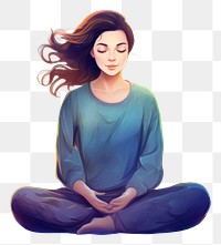 PNG Sitting adult women yoga transparent background