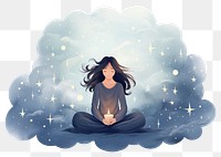 PNG Sitting adult women yoga transparent background