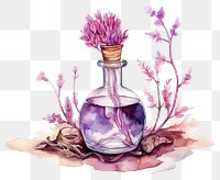 PNG Perfume bottle flower purple transparent background