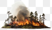 PNG Fire landscape burning forest transparent background