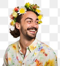 PNG Flower cheerful laughing portrait. 