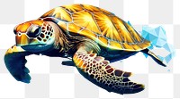 PNG Reptile animal turtle sea transparent background