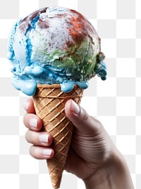 PNG Dessert holding melting cream. AI generated Image by rawpixel.