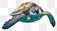 PNG Swimming reptile animal turtle transparent background