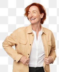 PNG Jacket cheerful laughing portrait. 