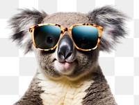 PNG Sunglasses koala mammal animal transparent background