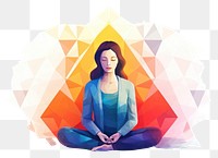 PNG Meditating adult women yoga transparent background