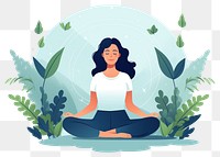 PNG Meditating plant adult women transparent background