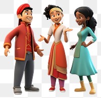 PNG  Figurine togetherness friendship happiness. AI generated Image by rawpixel.