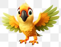 PNG Sun conure cartoon animal parrot. 