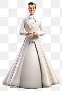 PNG Wedding gown figurine fashion. AI generated Image by rawpixel.