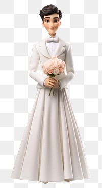 PNG Wedding figurine fashion flower. AI generated Image by rawpixel.