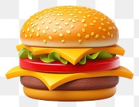 PNG Cheese burger food hamburger. AI generated Image by rawpixel.