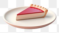 PNG Plate cheesecake dessert slice. AI generated Image by rawpixel.