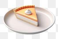 PNG Plate cheesecake dessert slice. AI generated Image by rawpixel.