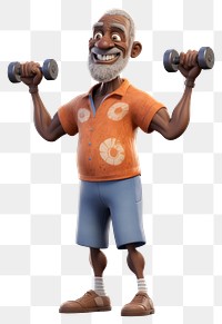 PNG Dumbbell smiling cartoon  