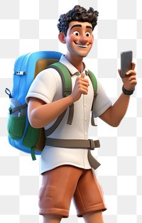 PNG Backpack cartoon phone  