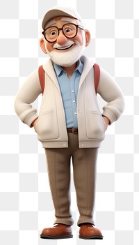 PNG Cartoon adult white background standing. 