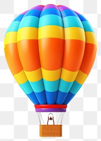 PNG Cute colorful Hot air balloon aircraft vehicle  