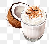 PNG Dessert cream food refreshment. AI generated Image by rawpixel.