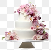 PNG Wedding cake dessert flower transparent background