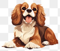 PNG Spaniel dog animal mammal. AI generated Image by rawpixel.