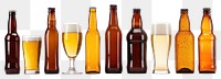 PNG Bottle glass beer drink transparent background