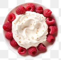 PNG Cream raspberry dessert fruit. AI generated Image by rawpixel.