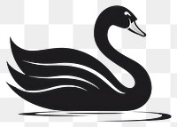 PNG Swan animal bird monochrome. 