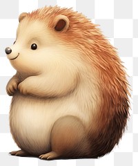 PNG Cute chubby Hedgehog hedgehog mammal animal. 