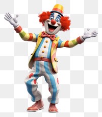 PNG Clown cartoon white background representation. 
