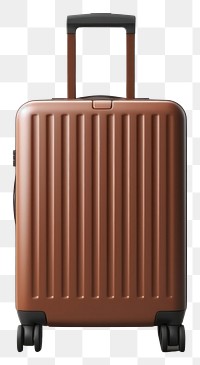 PNG Luggage suitcase brown technology. AI generated Image by rawpixel.