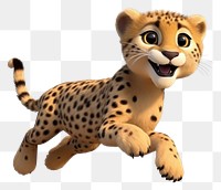 PNG Cheetah wildlife cartoon mammal. 