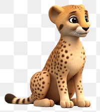 PNG Cheetah leopard cartoon mammal. AI generated Image by rawpixel.