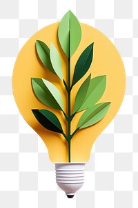 PNG Plant lightbulb lamp leaf. 