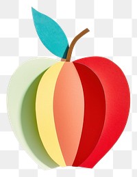 PNG Apple fruit paper art. 