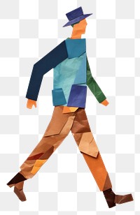 PNG Painting walking adult paper. 