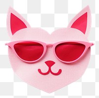 PNG Glasses heart pink anthropomorphic. 