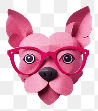 PNG Art glasses heart pink. 