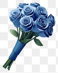 PNG Flower rose plant blue. AI generated Image by rawpixel.