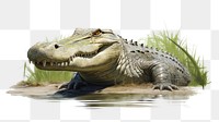 Reptile animal crocodile alligator. AI generated Image by rawpixel.