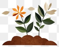 PNG Plant art flower leaf. AI generated Image by rawpixel.