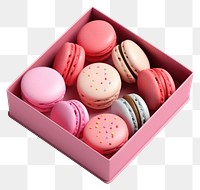 PNG  Macarons food box confectionery. AI generated Image by rawpixel.