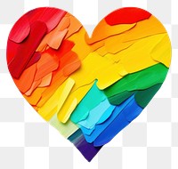 PNG Art rainbow heart paper. 