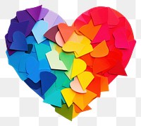 PNG Art origami heart paper. 